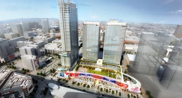 三思3500平方米戶(hu)外LED屏在(zai)美國西岸(an)再造一箇“時